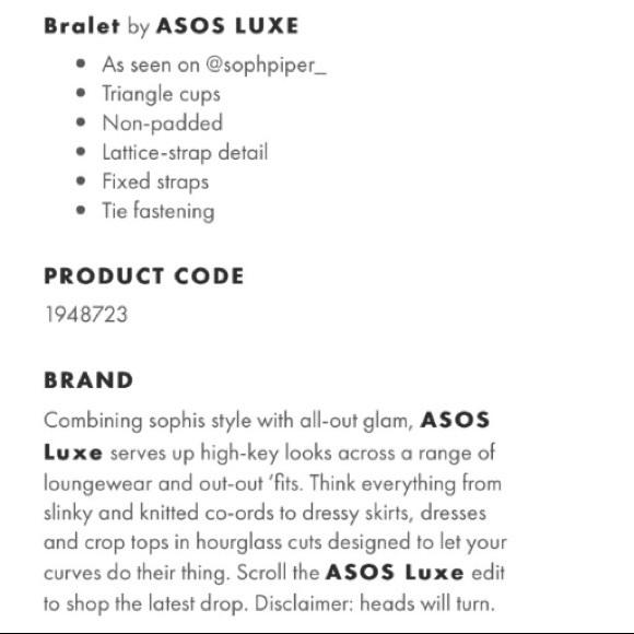 • NWT • ASOS Black Strappy Bra Top • FREE W/ ANY $50+ PURCHASE - Picture 5 of 12